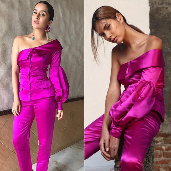 Say, what! Shraddha Kapoor goes bold and unconventional in a bright AF electric pink pantsuit for Haseena Parkar trailer launch– View Pics