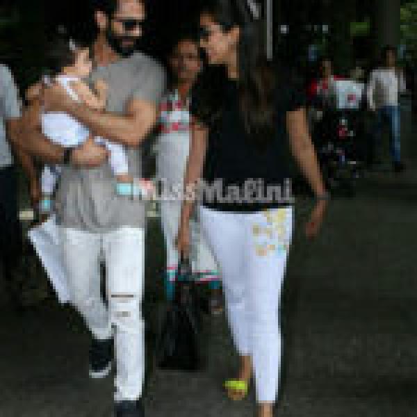 These Photos Of Mira Rajput And Misha At The Airport Are Super Adorable