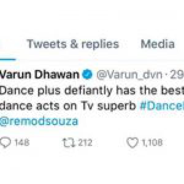 Oops! Varun Dhawan In Trouble For Tweet Praising Remo D’Souza’s Dance Plus 3