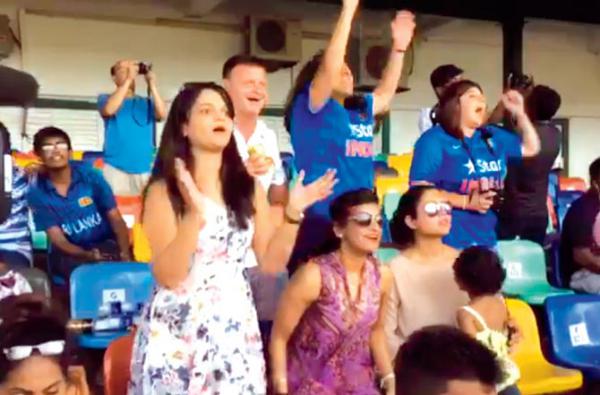 Ajinkya Rahane's wife Radhika shows him some love from the stands