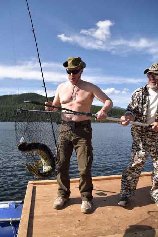 Twitter Seems To Be Enjoying The View Of A Shirtless Vladimir Putin Fishing In The Siberian Lakes