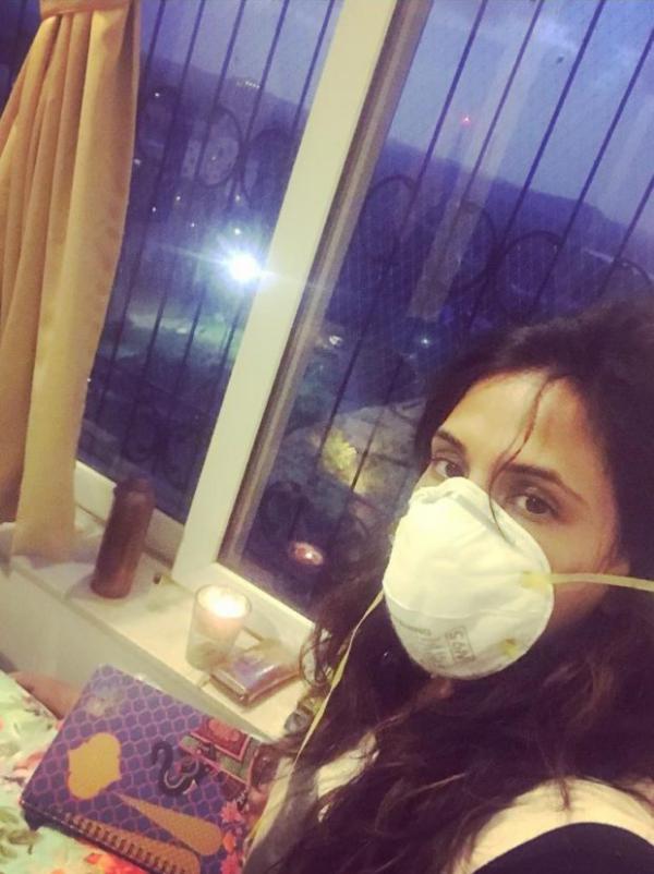  OMG! Richa Chadha down with swine flu; to attend Fukrey Returns’ trailer launch wearing a mask 
