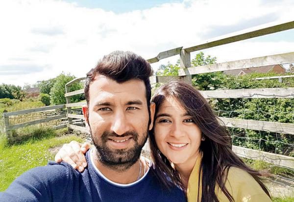 Aww! Cheteswar Pujara misses his wife Puja in the stands