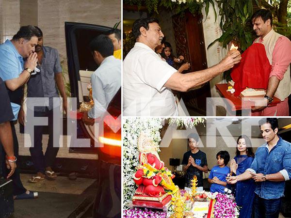 Stars bring Ganpati home: Check out these pictures of Rishi Kapoor Sonu Sood and Vivek Oberoi celebrating the day 