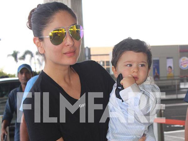 Good Morning Taimur Ali Khan arrives at the airport with mamma Kareena Kapoor Khan 
