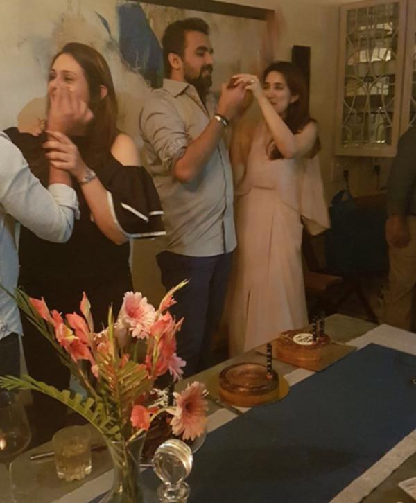 Photos: Zaheer Khan, Sagarika Ghatge's fun night with friends on his birthday
