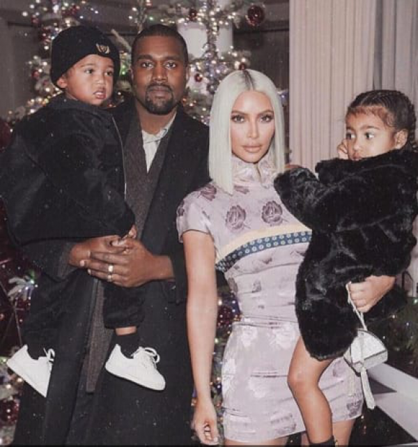 Kanye West is Almost Smiling in This Family Photo!