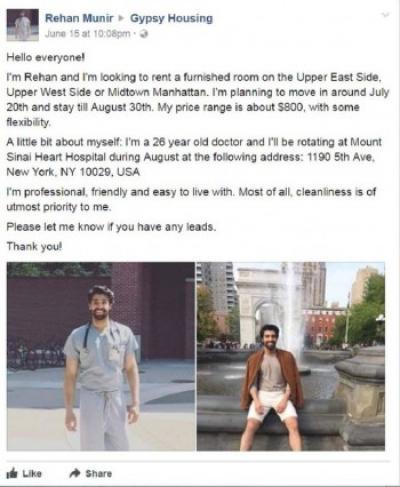 This Pakistani Doctor Enquired For A Roommate In NYC andamp The Internet Responded In Affirmative 