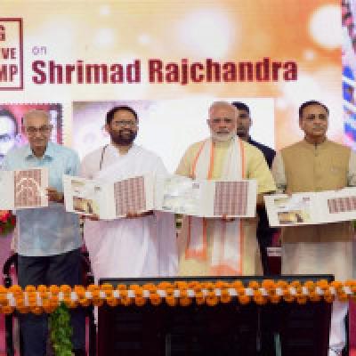 PM Modi releases commemorative coins, stamp on Shrimad Rajchandraji