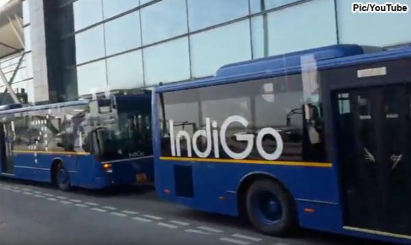 IndiGo bus's window shatters due to jet blast, five passengers injured