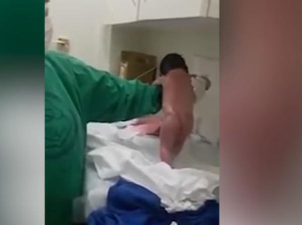 Viral video: Baby walking just moments after birth is freaking the internet