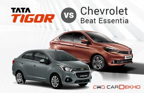 Tata Tigor Vs Chevrolet Beat Essentia: The Entry-Level Sub-4m Sedans