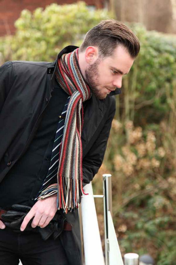 Men can now drape and flaunt scarves in different ways