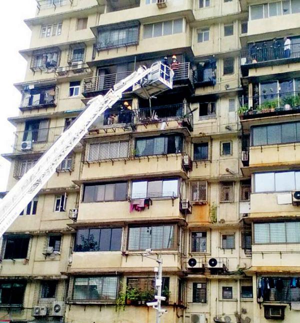 Mumbai: Fire breaks out at one of Worli's oldest towers; firefighters rescue 15