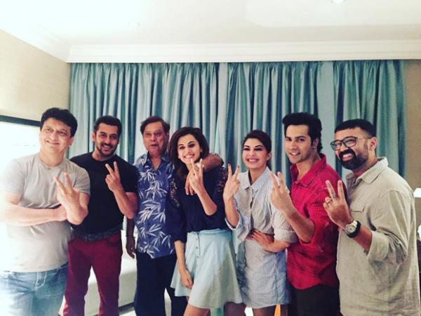  Check out: Salman Khan joins Varun Dhawan, Jacqueline Fernandez, and Taapsee Pannu for Judwaa 2 shoot 