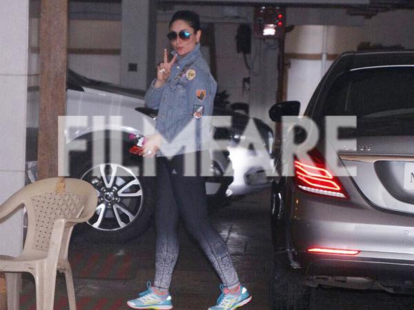 You would definitely want Kareena Kapoor Khanâs denim jacket for your gym wardrobe 