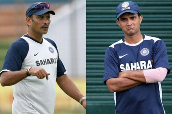 India coach Ravi Shastri and Sourav Ganguly get into a heated argument