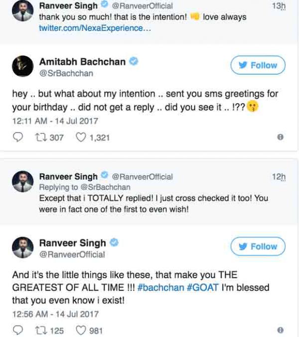 Amitabh Bachchan REACTS On Ranveer Singh’s Reply To His Birthday Wish!