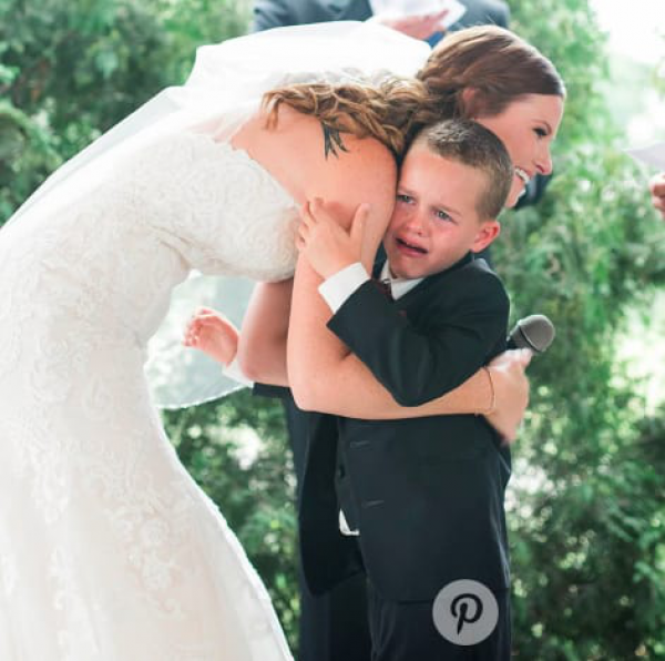 Bride Recites Vows to 4-Year Old Stepson and He's Not the Only One Moved to Tears