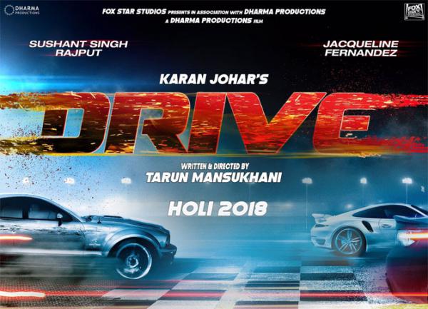 'Drive' teaser poster: Sushant, Jacqueline will make your Holi thrilling
