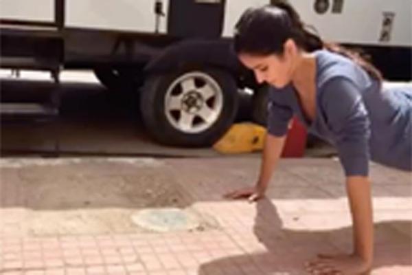 Katrina Kaif finds an unusual way of doing 'push ups'