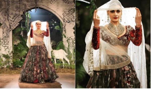  WOW! Dia Mirza mesmerizes as a royal bride in Anju Modi ensemble at India Couture Week 2017 