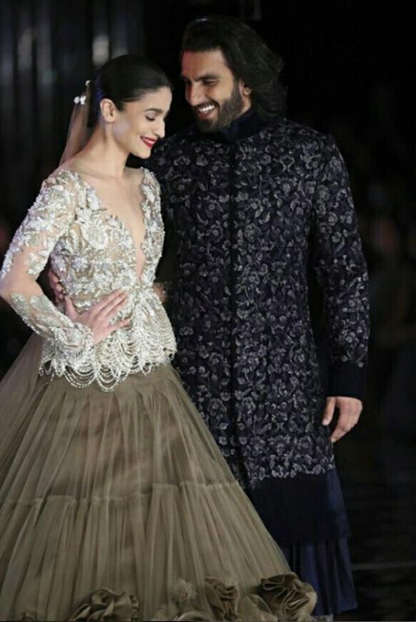  Gully Boy couple Ranveer Singh and Alia Bhatt stun as showstoppers for Manish Malhotra at India Couture Week 2017 