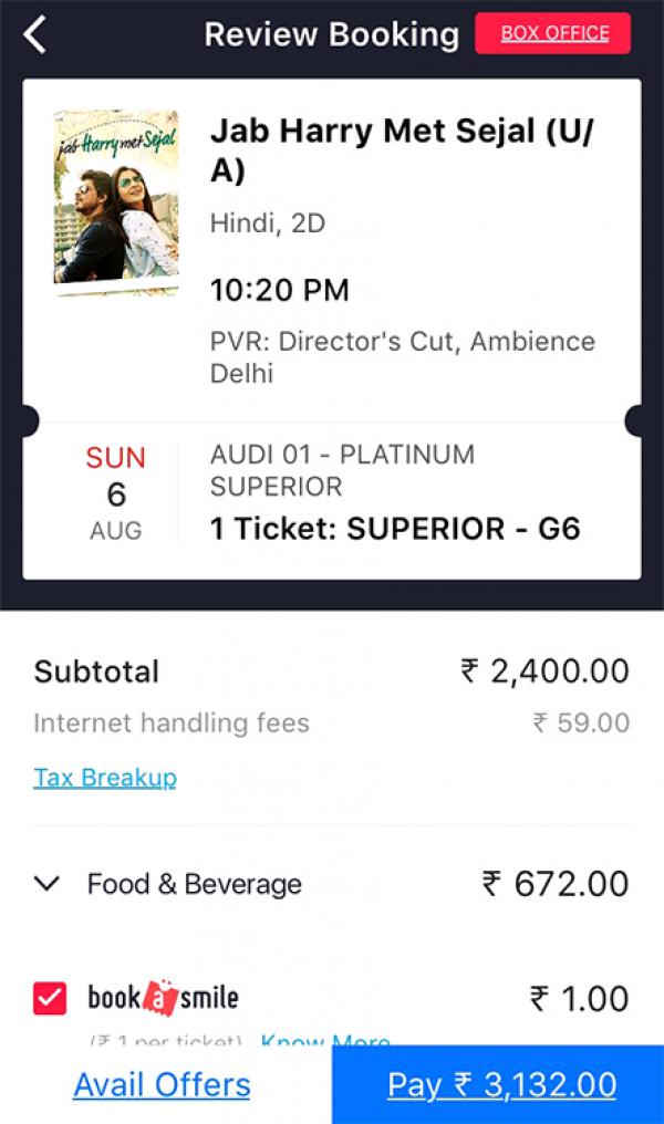 This movie ticket for Shah Rukh Khan’s Jab Harry Met Sejal is COSTLIER than your round trip airfare to Goa – view pics