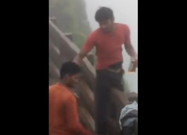 Disturbing video: Two drunk men fall to their death in Amboli Ghat