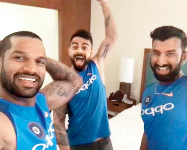 Watch video: Dhawan, Kohli and Pujara's 'teda masti' will leave you in splits