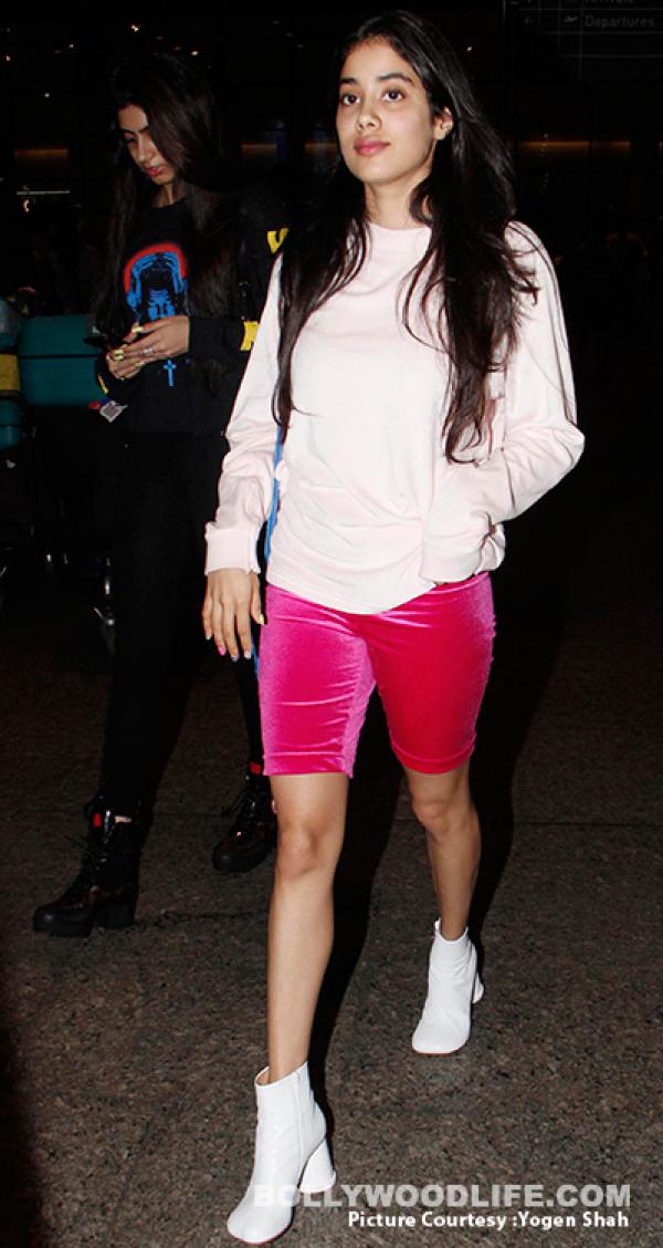 Jhanvi Kapoor’s velveteen shorts are a major turn off in her otherwise chic airport look – view HQ pics