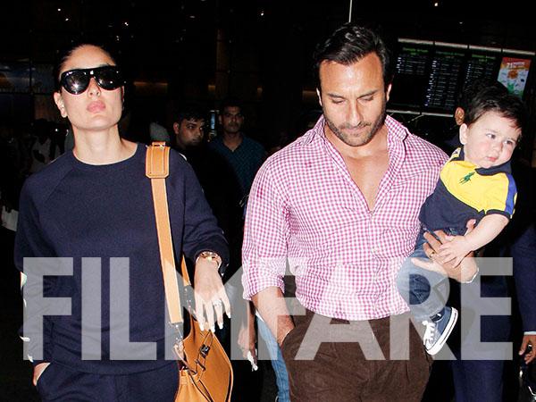 Pictures Kareena Saif and Taimur Ali Khan return from their Swiss vacation 