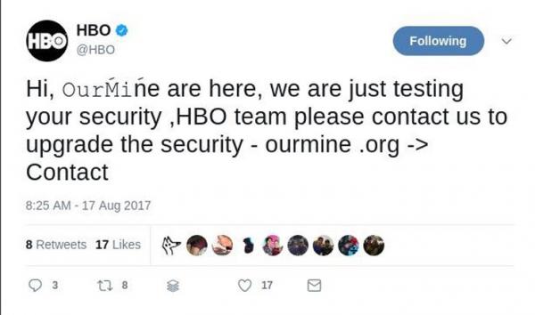 While HBO Are Trying To Plug GoT Leaks, Hackers Take Over Their Social Media With A Friendly Message