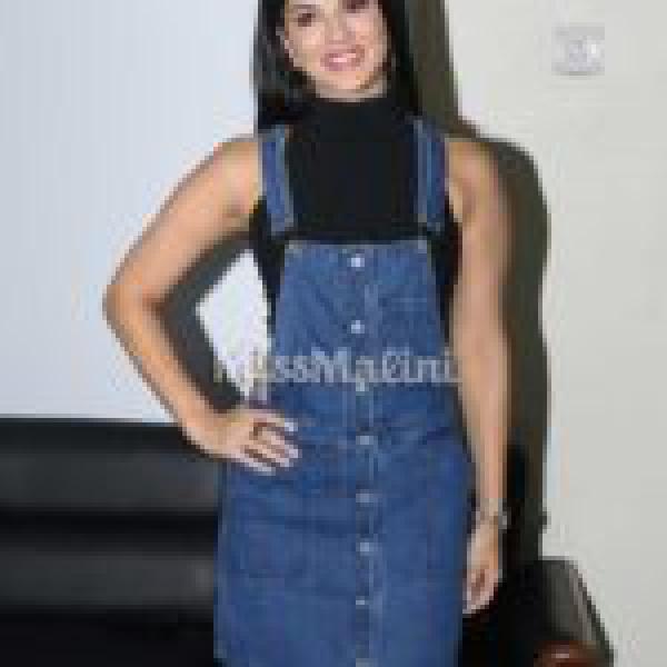 Sunny Leone Styles Denim Overalls In An Unexpected Way