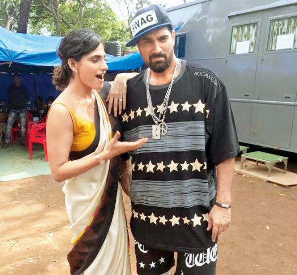 Spotted: Kubra Sait and Kunal Roy Kapoor on the sets of 'Going Viral'