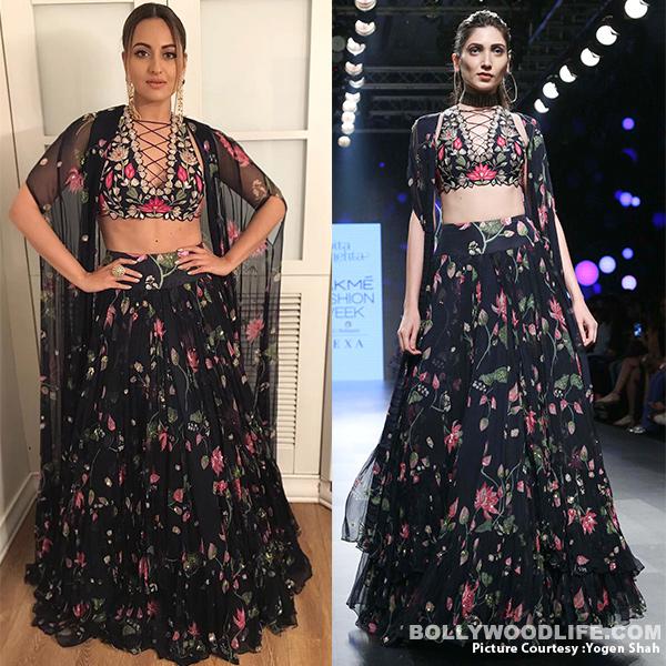 Sonakshi Sinha nails the Fall blooms and looks nothing less than resplendent in an Arpita Mehta creation – View Pics
