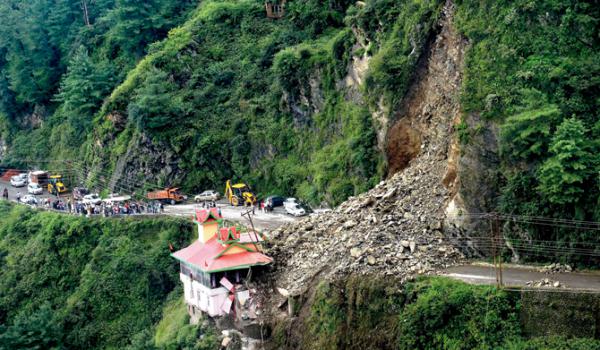 Himachal crumbles: Major landslide buries eight cars