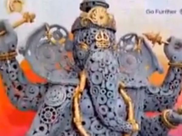 Ford India's unique Lord Ganesha made of auto spare parts