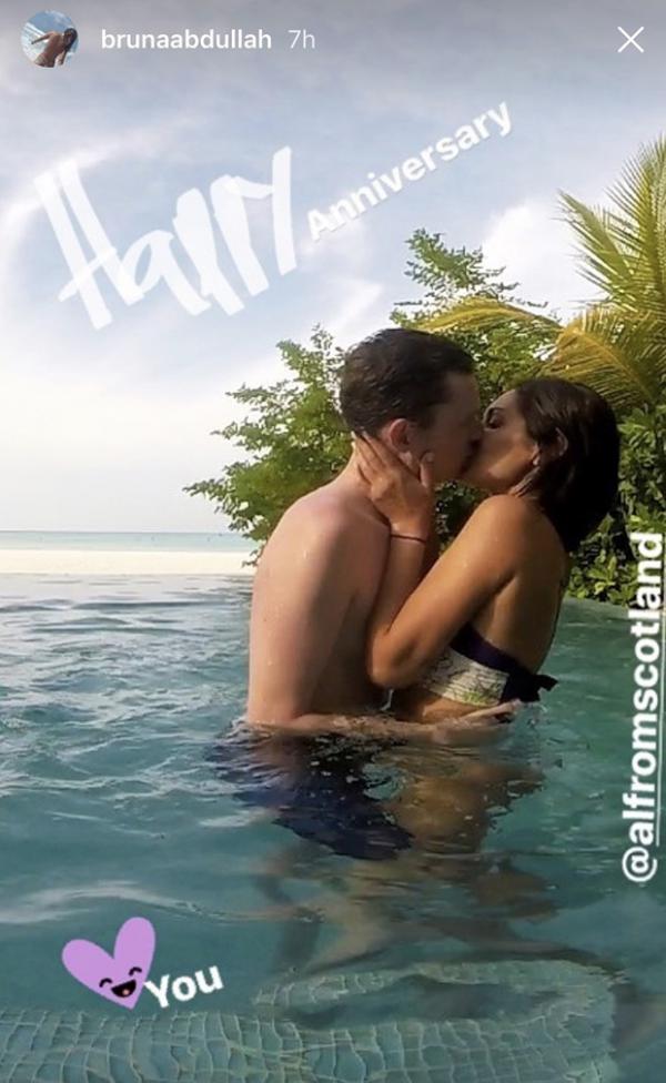  HOT! Bruna Abdullah spotted kissing her husband passionately in Mauritius 