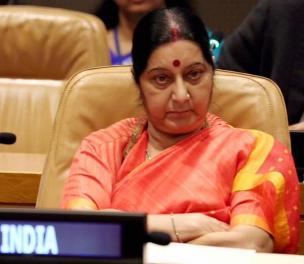 Sushma Swaraj comes down heavily on Pakistan for terrorism