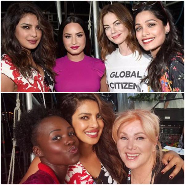  Priyanka Chopra hosts Global Citizen Festival in NYC; meets Demi Lovato, Lupita N'yongo, Michelle Monaghan, Kal Penn 
