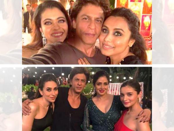 This picture of Shah Rukh Khan with Kajol Rani Karisma Sridevi and Alia is giving us all the feels 