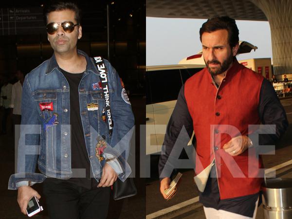 Karan Johars denim look or Saif Ali Khans traditional look : which one would you rate more?  