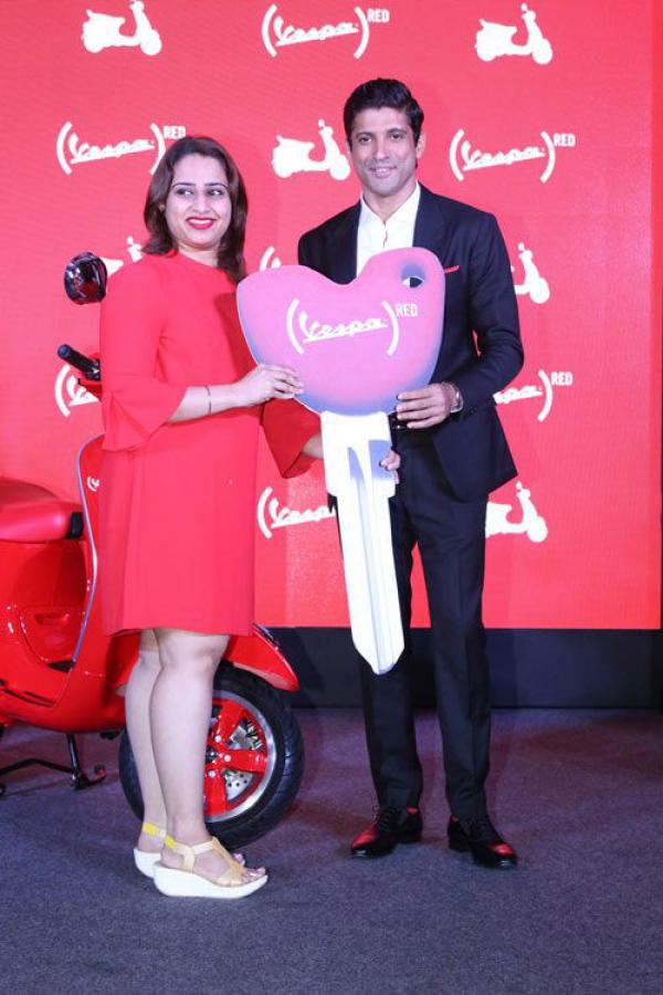 Farhan Akhtar Romances A Bright Red Scooter, Wears Funny Socks To Declare His Love
