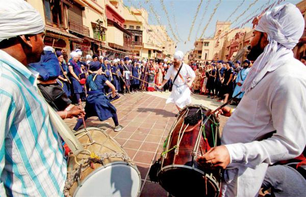 Sikhs perform martial arts to mark birth anniversary of fourth Sikh guru