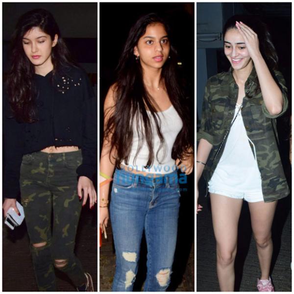  Girl gang Suhana Khan, Ananya Panday and Shanaya Kapoor enjoy a movie night! 