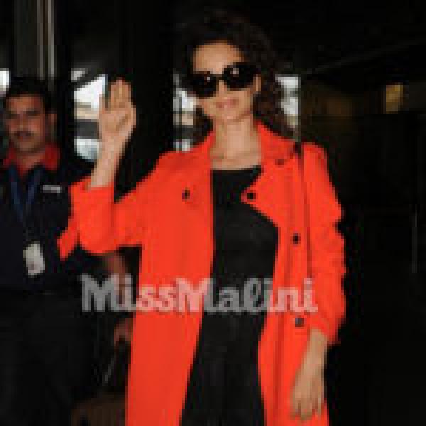 Kangana Ranaut’s Fiery Red Trench Has Our Jaws Dropping