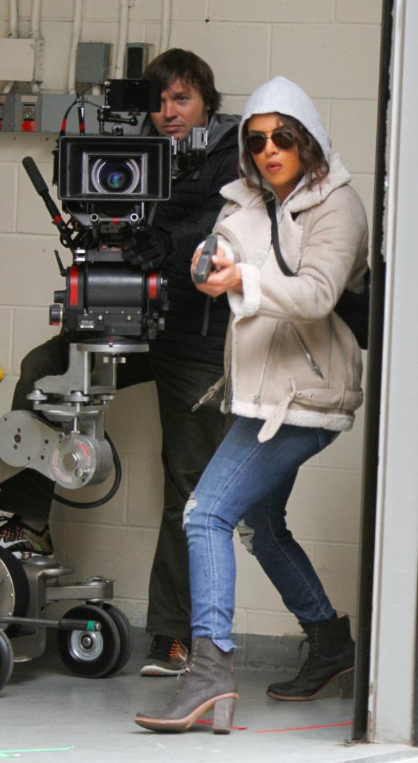  Check out: Priyanka Chopra points a gun at someone while shooting an action scene for Quantico on the streets of NYC 