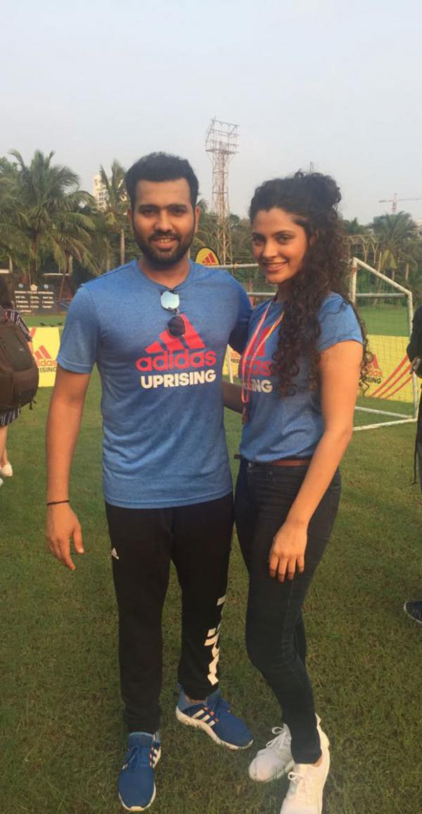  Check out: Saiyami Kher flags off Adidas Uprising 3.0 race with cricketers KL Rahul and Rohit Sharma! 