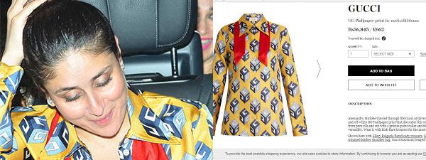 Rs 57,000! That’s the amount you need to shell out to buy this Gucci shirt of Kareena Kapoor Khan